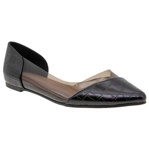 Ellory D'Orsay Pointy Toe Flat Shoes Black Size 10 - Picture 2 of 10